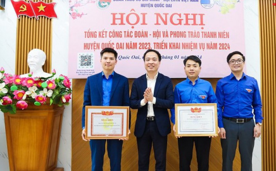 Quốc Oai: Khen thưởng 54 tập thể, cá nhân trong công tác Đoàn - Hội và phong trào Thanh niên năm 2023