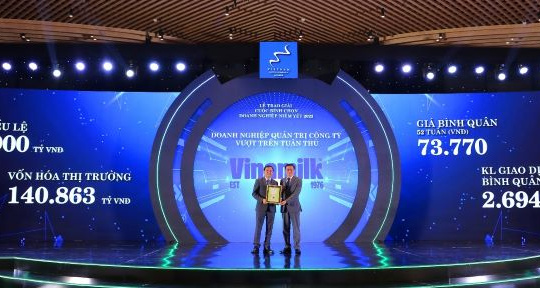 Vinamilk ”bội thu” giải thưởng phát triển bền vững