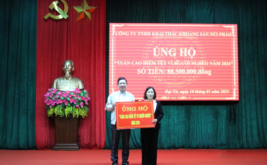 Công ty Núi Pháo: Chia sẻ yêu thương khi Tết đến Xuân về