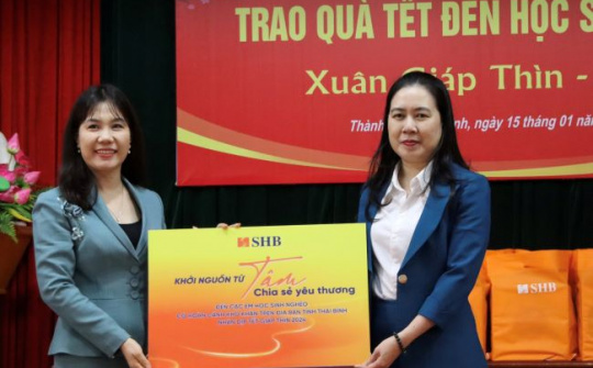 SHB mang Tết ấm đến với trẻ em nghèo vượt khó tỉnh Thái Bình