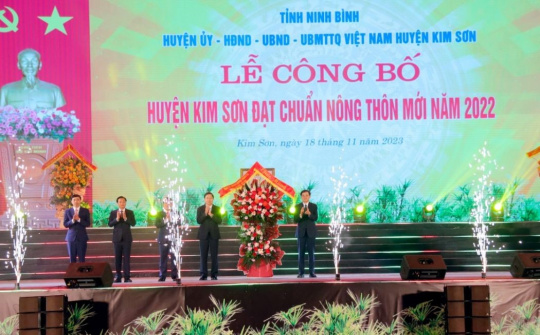 Ninh Bình: Kim Sơn về đích Nông thôn mới sớm hơn 2 năm
