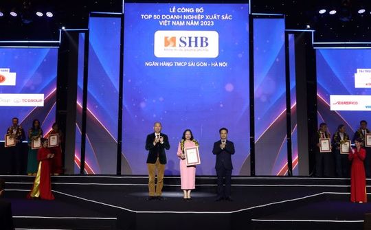 SHB 5 năm liên tiếp được vinh danh “Top 50 doanh nghiệp xuất sắc nhất Việt Nam”