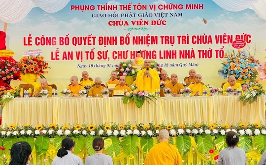 Chùa Viên Đức (Hoài Ân, Bình Định) có tân trụ trì