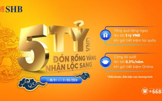 SHB dành hàng nghìn tỷ đồng ưu đãi khách hàng cá nhân dịp Tết Giáp Thìn 2024