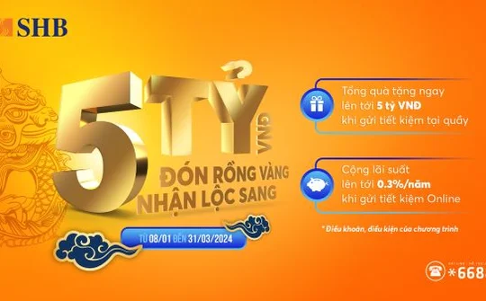 SHB dành hàng nghìn tỷ đồng ưu đãi khách hàng cá nhân dịp Tết Giáp Thìn 2024