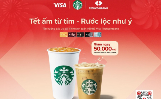 Techcombank và Starbucks hợp tác triển khai chương trình “Tết ấm từ tim – Rước lộc như ý”