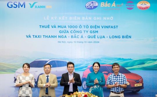 4 hãng taxi lâu đời tại Hà Nội bắt tay Xanh SM chuyển đổi xanh với 1.000 xe điện