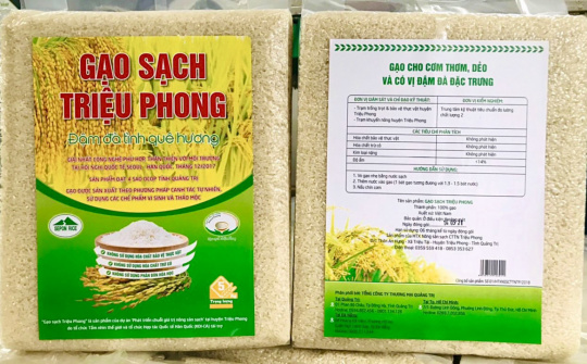 Gạo ngon, sạch nổi tiếng Triệu Phong, Quảng Trị trước “Vương miện” 5 sao
