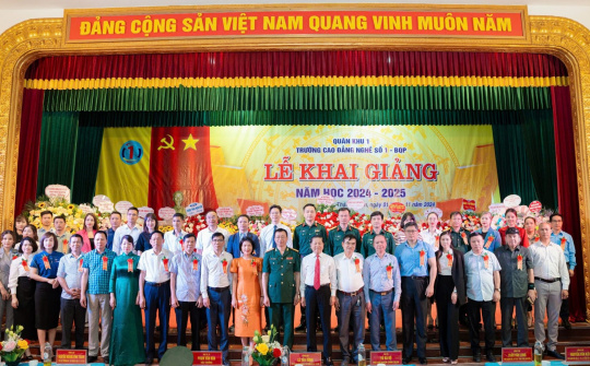 Trường Cao đẳng nghề số 1 Bộ Quốc phòng khai giảng năm học 2024-2025