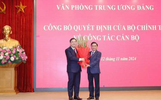 Bí thư Tỉnh ủy Nam Định giữ chức Phó Chánh Văn phòng Trung ương Đảng