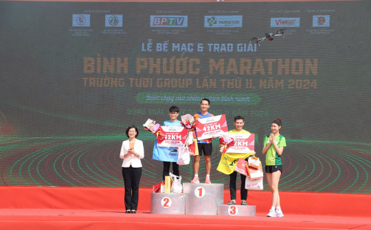 Gần 25.000 VĐV, du khách trong nước, quốc tế tham dự Giải Bình Phước marathon - Trường Tươi Group lần thứ II