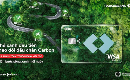 Techcombank Visa Eco: Thẻ xanh đầu tiên theo dõi dấu chân carbon cho bạn tiến bước sống xanh mỗi ngày