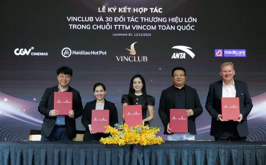 VinClub hợp tác với hơn 30 thương hiệu hàng đầu trong hệ thống TTTM Vincom, mở rộng đặc quyền cho khách hàng thân thiết
