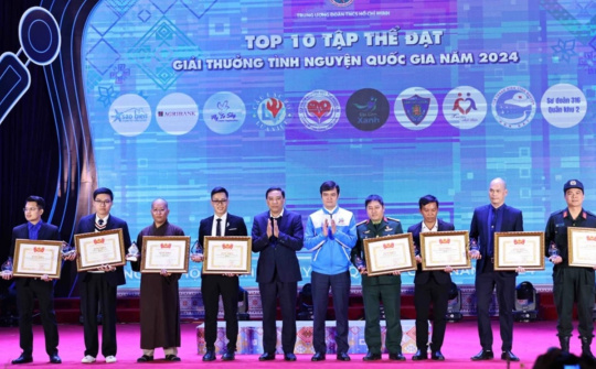 Giải thưởng Tình nguyện Quốc gia 2024 tôn vinh 10 tập thể
