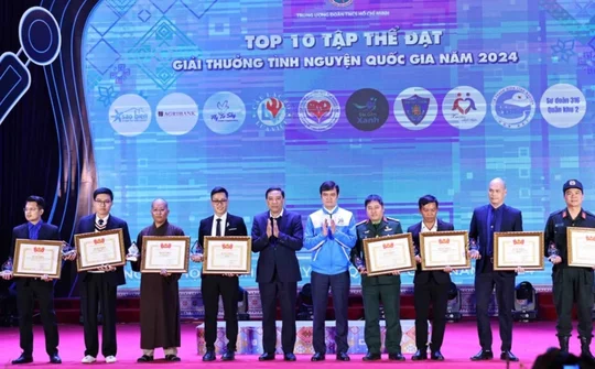 Giải thưởng Tình nguyện Quốc gia 2024 tôn vinh 10 tập thể
