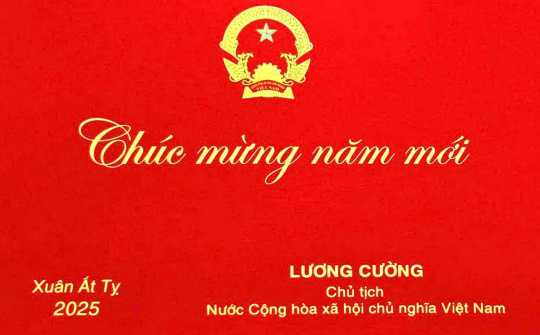 Chủ tịch nước gửi thiếp chúc mừng năm mới 2025
