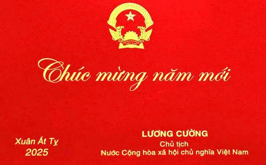 Chủ tịch nước gửi thiếp chúc mừng năm mới 2025