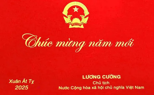 Chủ tịch nước gửi thiếp chúc mừng năm mới 2025