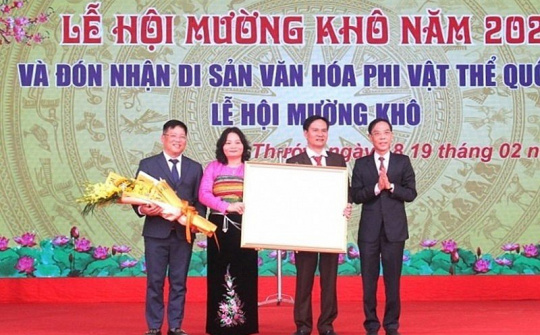 Thanh Hóa: Đón nhận Di sản văn hóa phi vật thể Quốc gia Lễ hội Mường Khô
