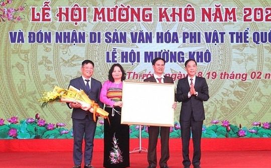 Thanh Hóa: Đón nhận Di sản văn hóa phi vật thể Quốc gia Lễ hội Mường Khô