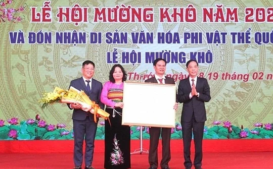 Thanh Hóa: Đón nhận Di sản văn hóa phi vật thể Quốc gia Lễ hội Mường Khô