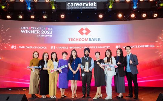 Techcombank 3 năm liên tiếp dẫn đầu “Top 1 Nhà tuyển dụng được yêu thích nhất”