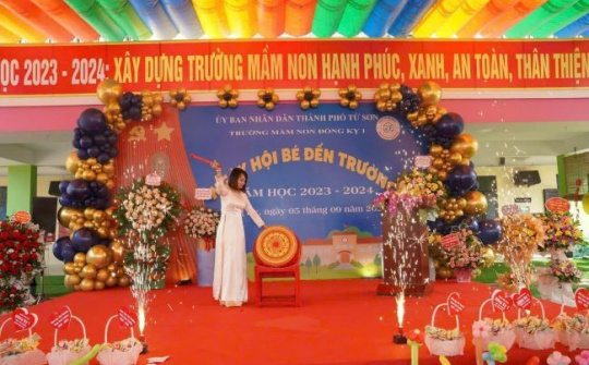 Từ Sơn- Bắc Ninh: Đầu tư nhiều phòng học thông minh cho Mầm non Đồng Kỵ 1