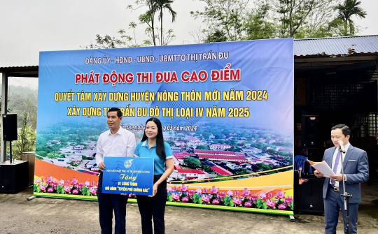 Chương trình phát động thi đua cao điểm và Xây dựng Thị Trấn Đu đô thị loại IV vào năm 2025