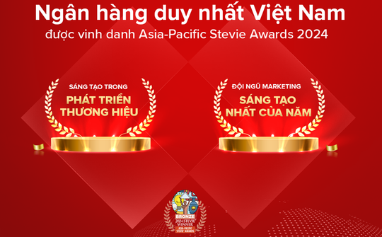 Techcombank được vinh danh 2 giải thưởng về đổi mới sáng tạo lĩnh vực thương hiệu và tiếp thị khu vực châu Á-Thái Bình Dương