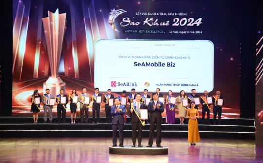 Ứng dụng ngân hàng số cho doanh nghiệp - SeAMobile Biz của SeABank được vinh danh tại giải thưởng Sao Khuê