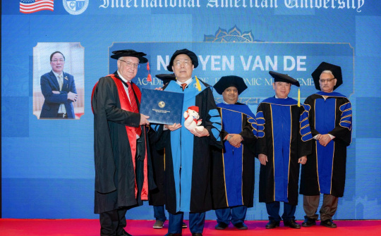 Đại học Quốc tế Hoa Kỳ (IAU) trao bằng Viện sĩ danh dự cho GS.TS. Nguyễn Văn Đệ
