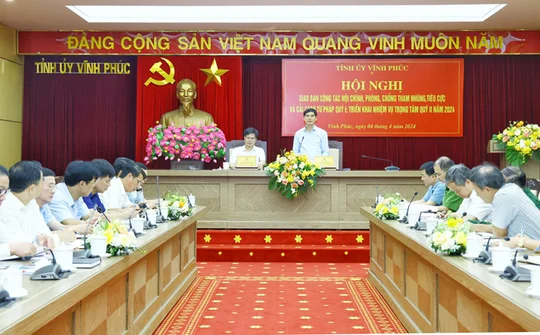 Vĩnh Phúc: Tổ chức Hội nghị giao ban công tác nội chính quý I và triển khai nhiệm vụ quý II/2024