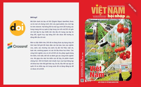 Tạp chí Việt Nam Hội nhập chính thức được cấp mã định danh quốc tế DOI (Direct Object Identifier)