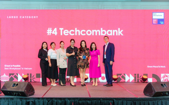 Techcombank tiếp tục lọt Top 4 Bảng xếp hạng Best Workplaces Vietnam