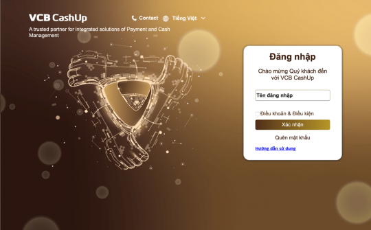 VCB CashUp - Giải pháp quản lý dòng tiền toàn diện dành cho hệ sinh thái của doanh nghiệp