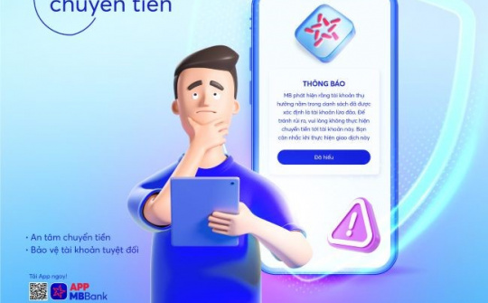 MB thêm tính năng nhận diện tài khoản lừa đảo khi chuyển tiền