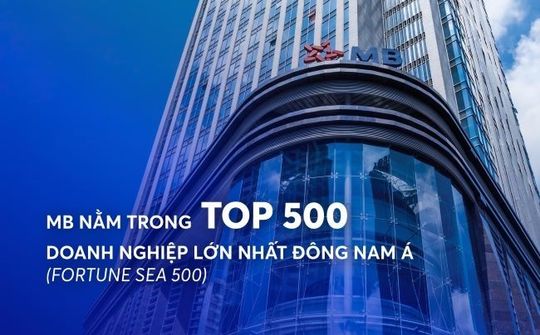 MB nằm trong TOP 500 doanh nghiệp lớn nhất Đông Nam Á