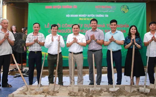Xây dựng nhà tình nghĩa cho hộ gia đình khó khăn tại huyện Thường Tín