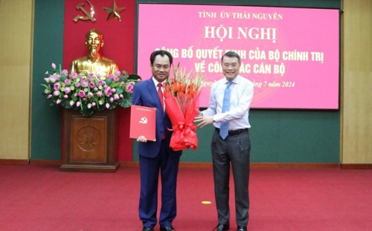 Bộ Chính trị chuẩn y ông Trịnh Việt Hùng giữ chức Bí thư Tỉnh ủy Thái Nguyên