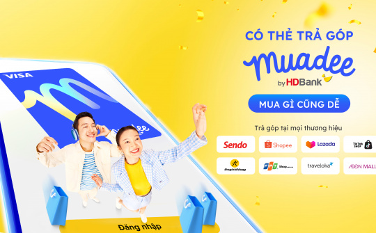 Trúng vàng cực nhàn với thẻ trả góp Muadee by HDBank