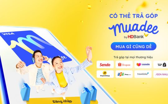 Trúng vàng cực nhàn với thẻ trả góp Muadee by HDBank