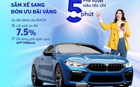 MB cho vay mua ôtô phê duyệt siêu tốc chỉ trong 5 phút