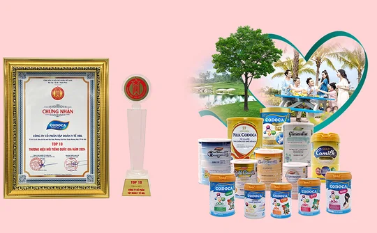 Codoca vinh dự 3 năm liền đạt TOP 10 thương hiệu nổi tiếng Quốc gia