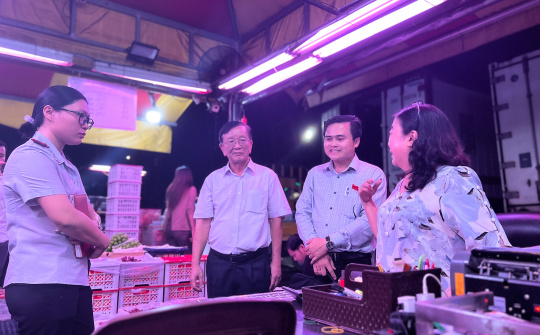 Đoàn giám sát HĐND TP.HCM kiểm tra xuyên đêm vệ sinh an toàn thực phẩm tại chợ đầu mối Thủ Đức