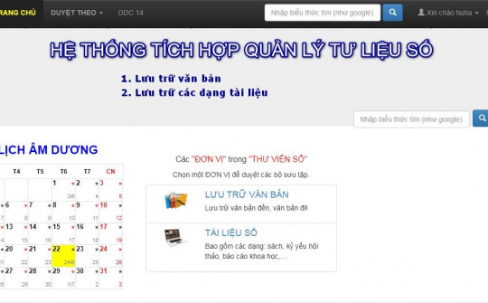 Lưu trữ tư liệu số trong hoạt động hành chính trên ứng dụng DSPACE