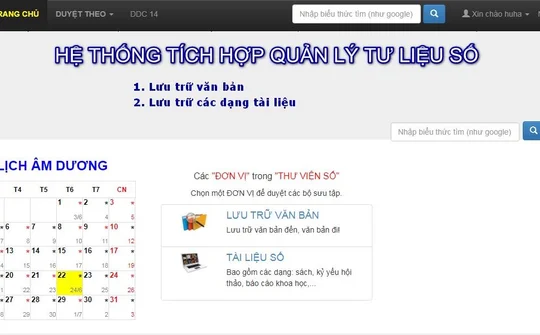 Lưu trữ tư liệu số trong hoạt động hành chính trên ứng dụng DSPACE