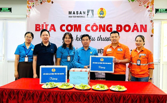 Bữa cơm Công đoàn ấm lòng người lao động tại Công ty Núi Pháo