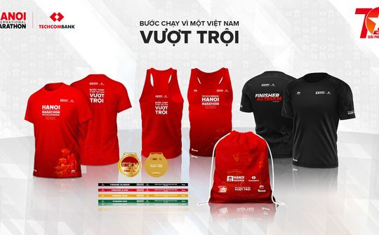 Giải Marathon Quốc tế Hà Nội Techcombank ra mắt bộ vật phẩm phiên bản đặc biệt kỷ niệm 70 năm Giải phóng Thủ đô