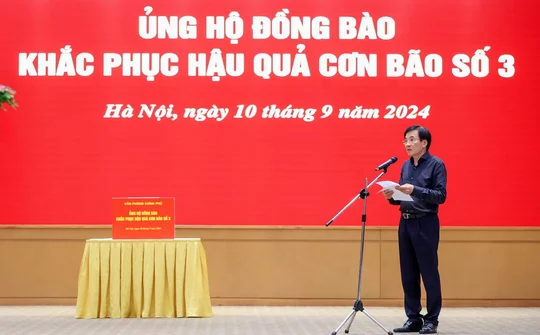 Văn phòng Chính phủ ủng hộ đồng bào khắc phục hậu quả cơn bão số 3