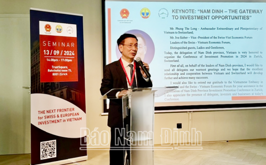 Nam Định xúc tiến đầu tư tại Thụy Sĩ và châu Âu